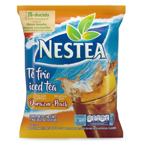 Bolsa de Nestea Durazno de 1kg: Una refrescante bebida helada de té con sabor a durazno.