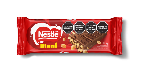 Frente del Pack 150 gramos de Chocolate Nestlé con Maní 