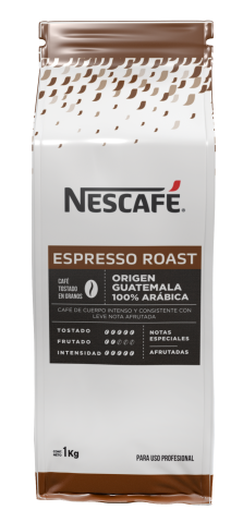 Empaque del café en grano NESCAFÉ® Espresso Roast Origen Guatemala