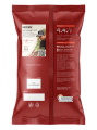 Dorso de pack rojo de café instantáneo NESCAFÉ Tradición con imagen de una taza de café y granos, etiquetado 1 kg